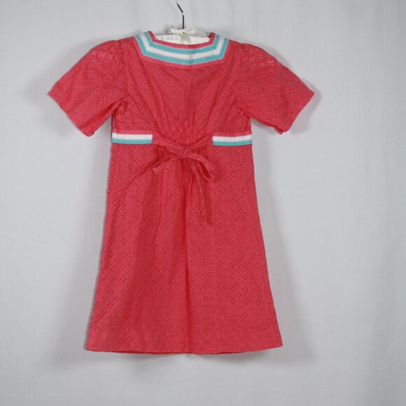 Lilly Pulitzer Pink Eyelet Short Sleeve Dress Size 6 - Picture 5 of 7
